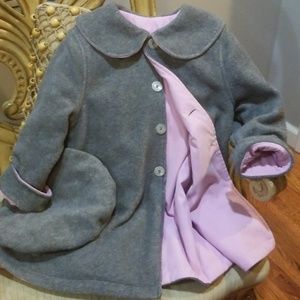 Kids reversible coat with matching hat
